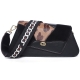 High end leopard print flap women's shoulder bag with personalized lock buckle flap chain women's bagOEMcustomization