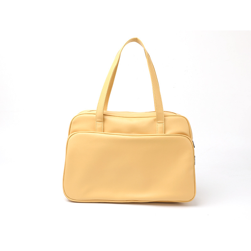 Customized cross-border portable women's bags processed by manufacturers Simple and fashionable texture handbag White Single Shoulder Diagonal Straddle Bag